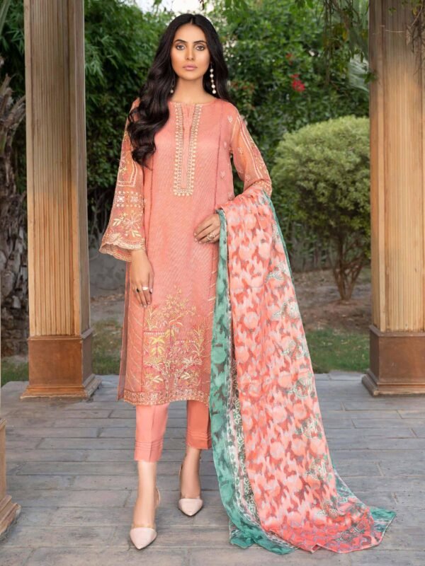 Limelight Summer Embroidered Lawn'22 | U1116SU-2Pc-PNK